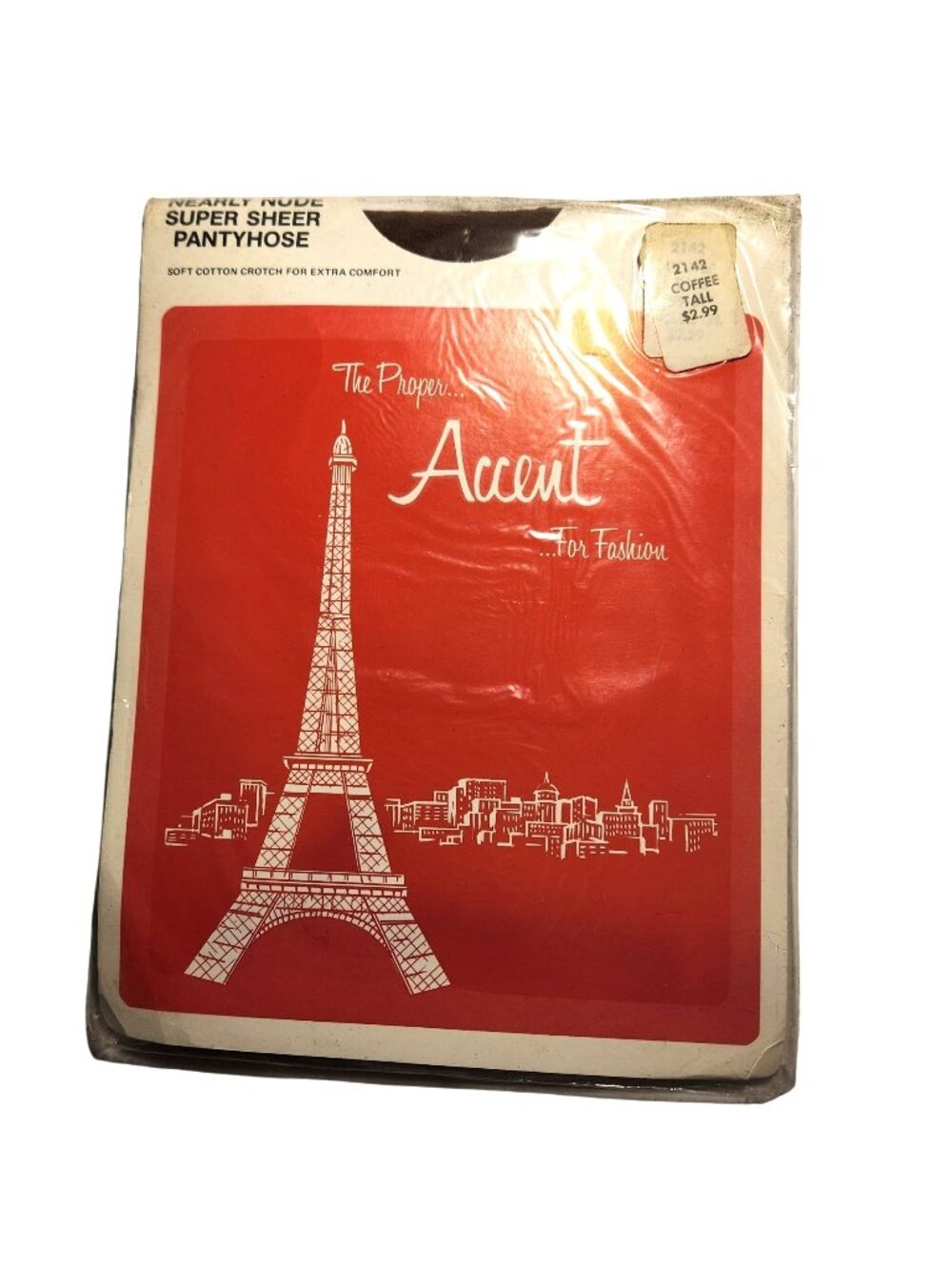 Pantyhose Super Sheer Size Average 115-135 Lbs accent vtg hosiery